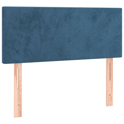 Boxspringbett Mit Matratze & Led Samt Dunkelblau