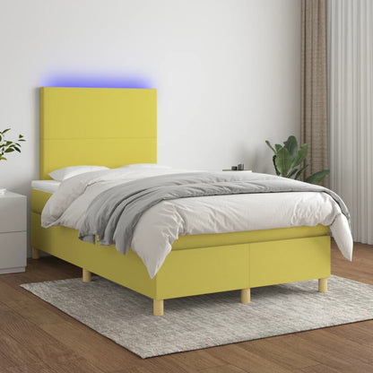 Boxspringbett Mit Matratze & Led Stoff Grün