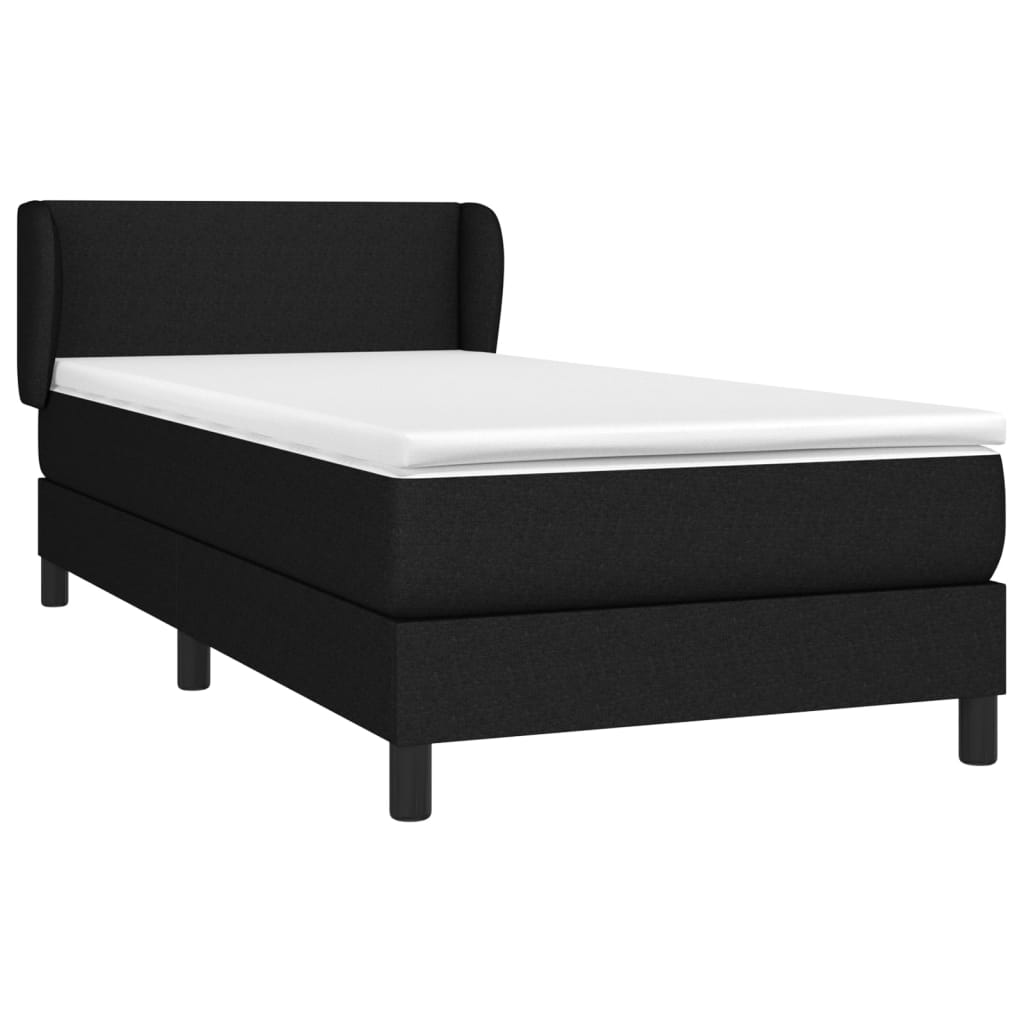 Boxspringbett Mit Matratze Stoff Schwarz