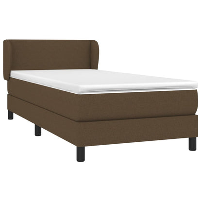 Boxspringbett Mit Matratze Stoff Dunkelbraun