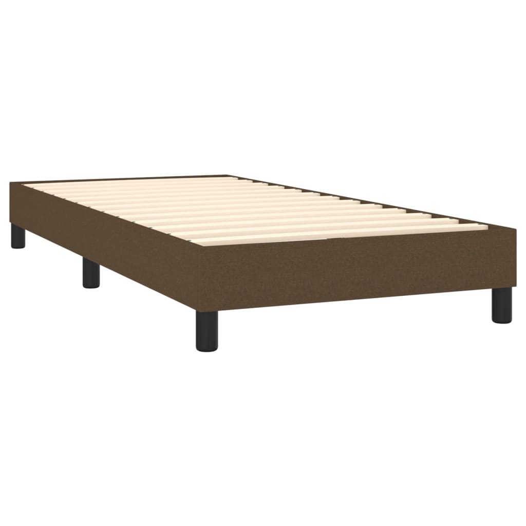 Boxspringbett Mit Matratze Stoff Dunkelbraun