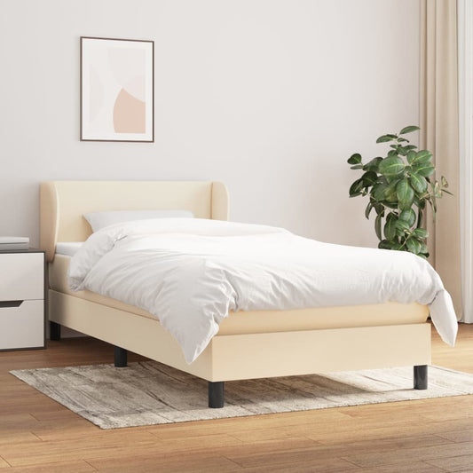 Boxspringbett Mit Matratze Stoff Creme