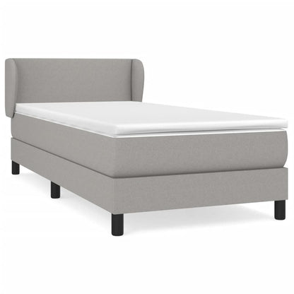 Boxspringbett Mit Matratze Stoff Hellgrau
