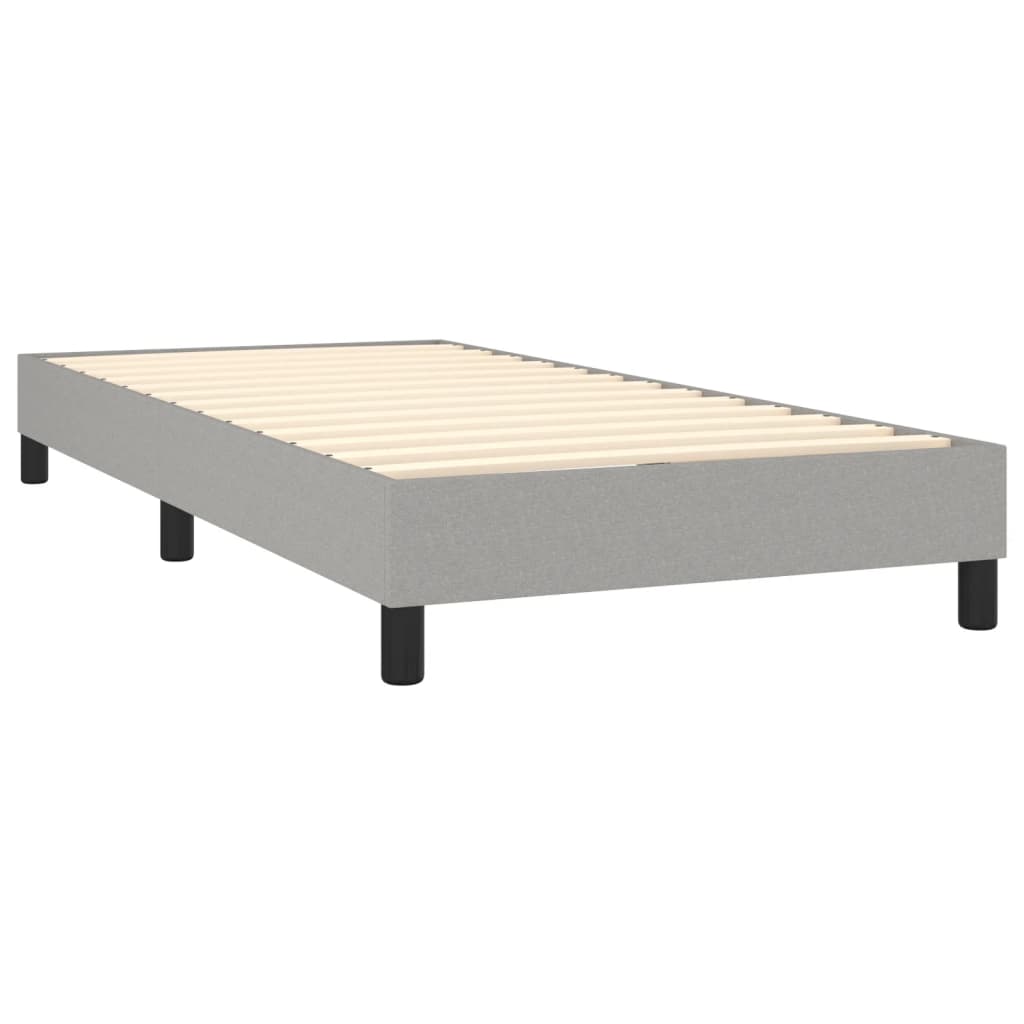 Boxspringbett Mit Matratze Stoff Hellgrau