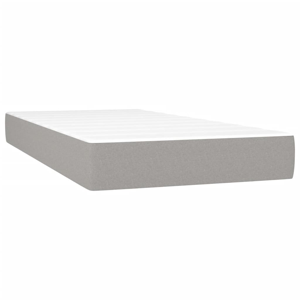 Boxspringbett Mit Matratze Stoff Hellgrau