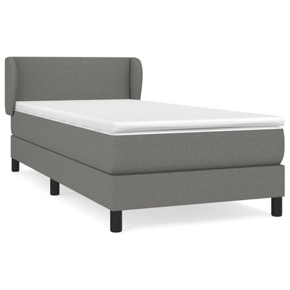 Boxspringbett Mit Matratze Stoff Dunkelgrau