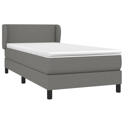 Boxspringbett Mit Matratze Stoff Dunkelgrau