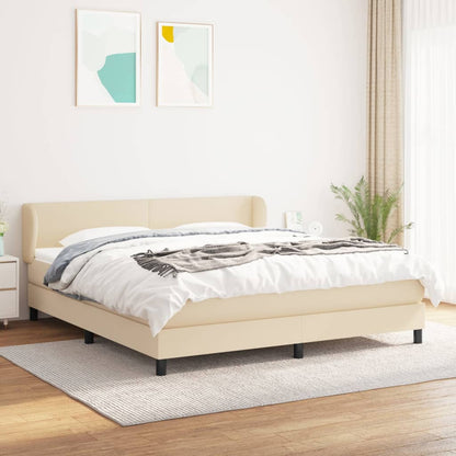 Boxspringbett Mit Matratze Stoff Creme