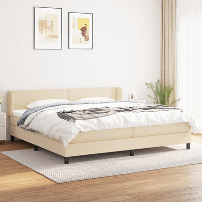 Boxspringbett Mit Matratze Stoff Creme