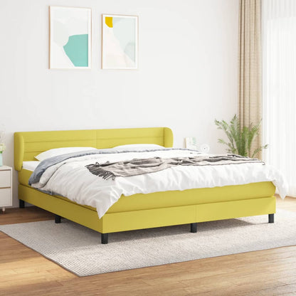 Boxspringbett Mit Matratze Stoff Grün
