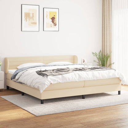 Boxspringbett Mit Matratze Stoff Creme