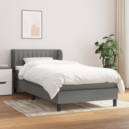 Boxspringbett Mit Matratze Stoff Dunkelgrau
