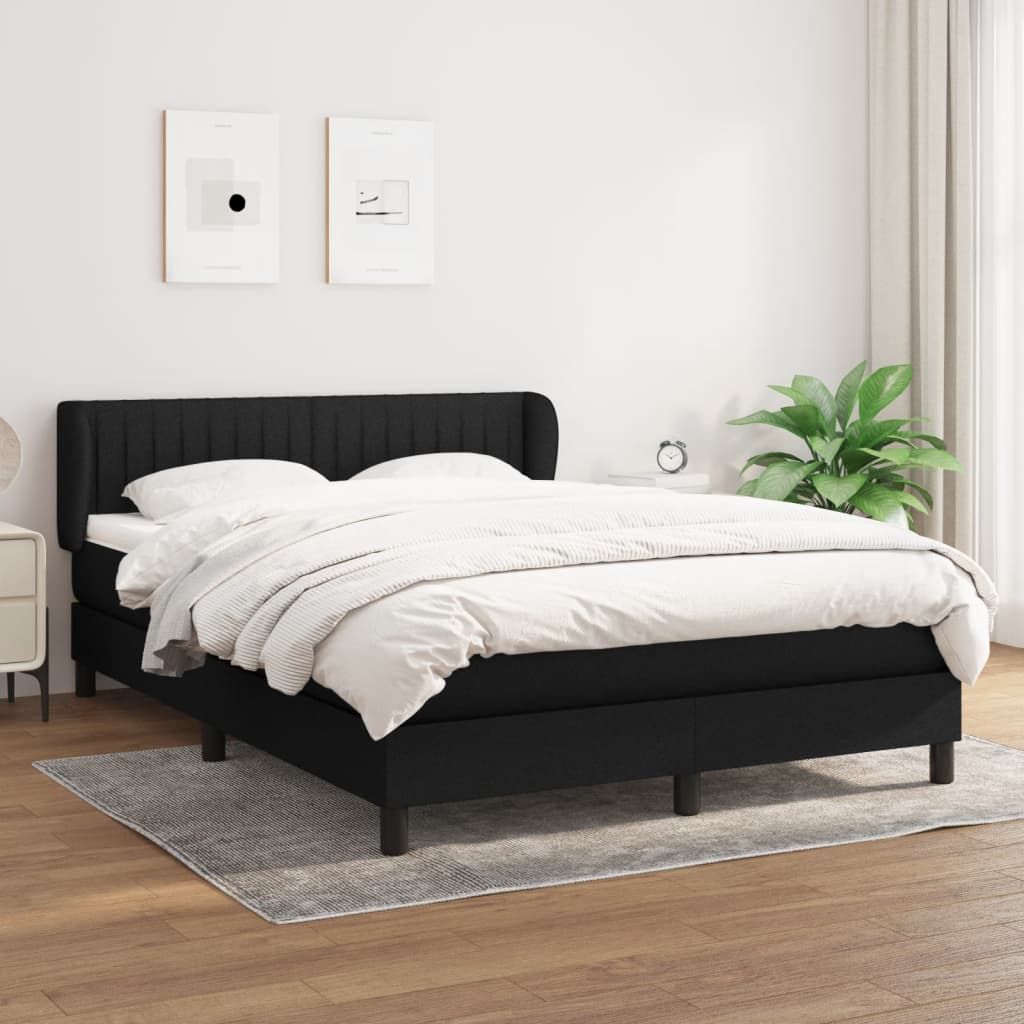 Boxspringbett Mit Matratze Stoff Schwarz