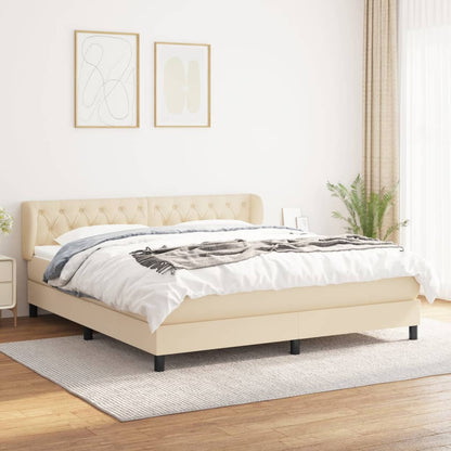 Boxspringbett Mit Matratze Stoff Creme
