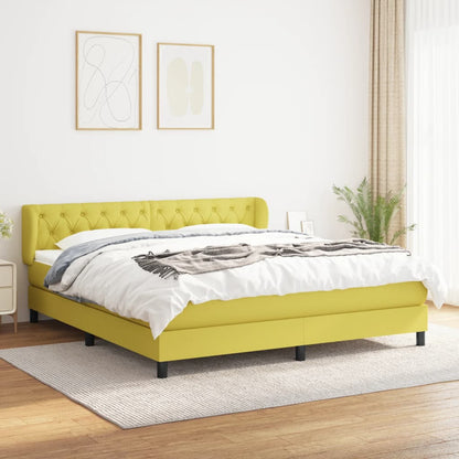 Boxspringbett Mit Matratze Stoff Grün