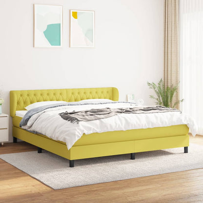 Boxspringbett Mit Matratze Stoff Grün