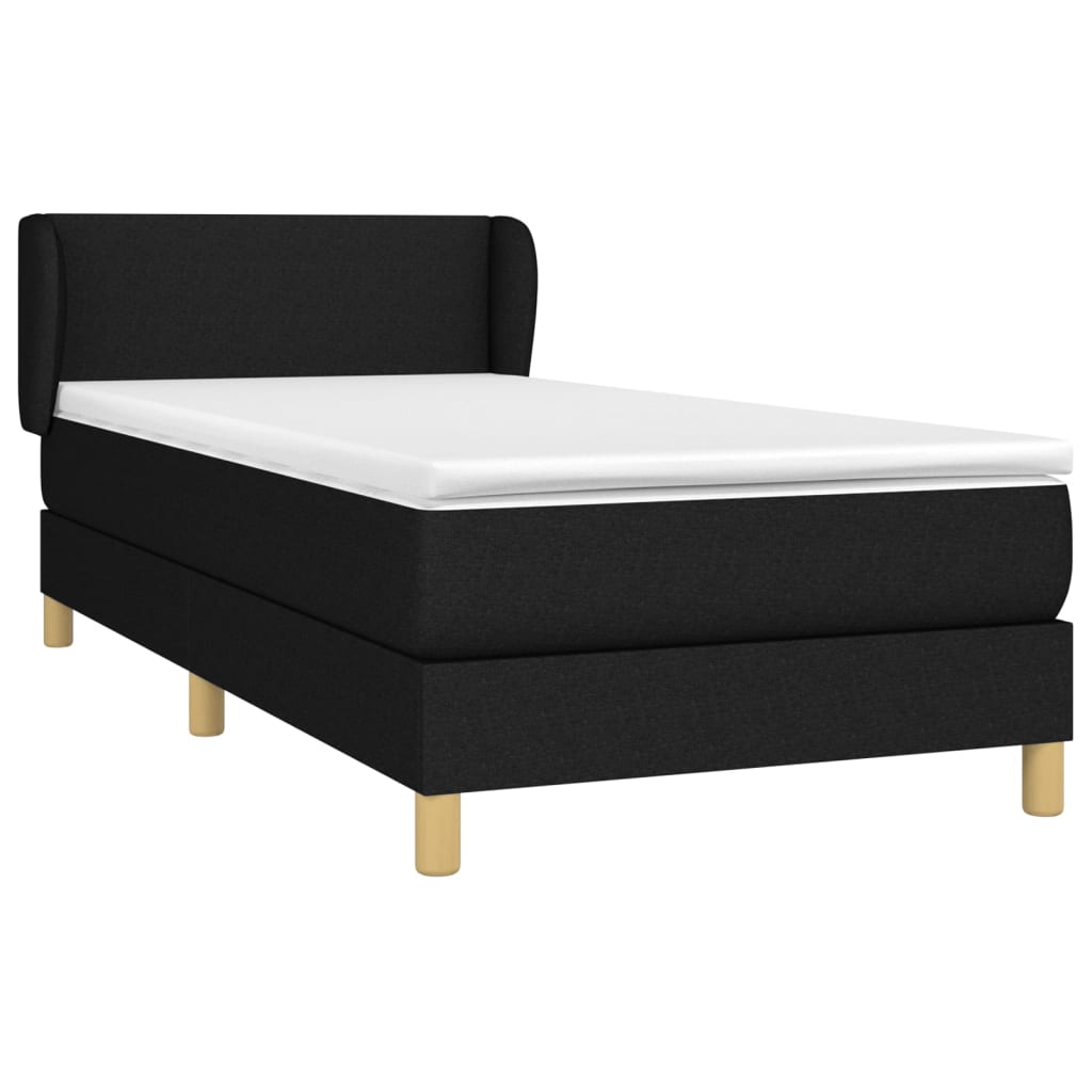 Boxspringbett Mit Matratze Stoff Schwarz