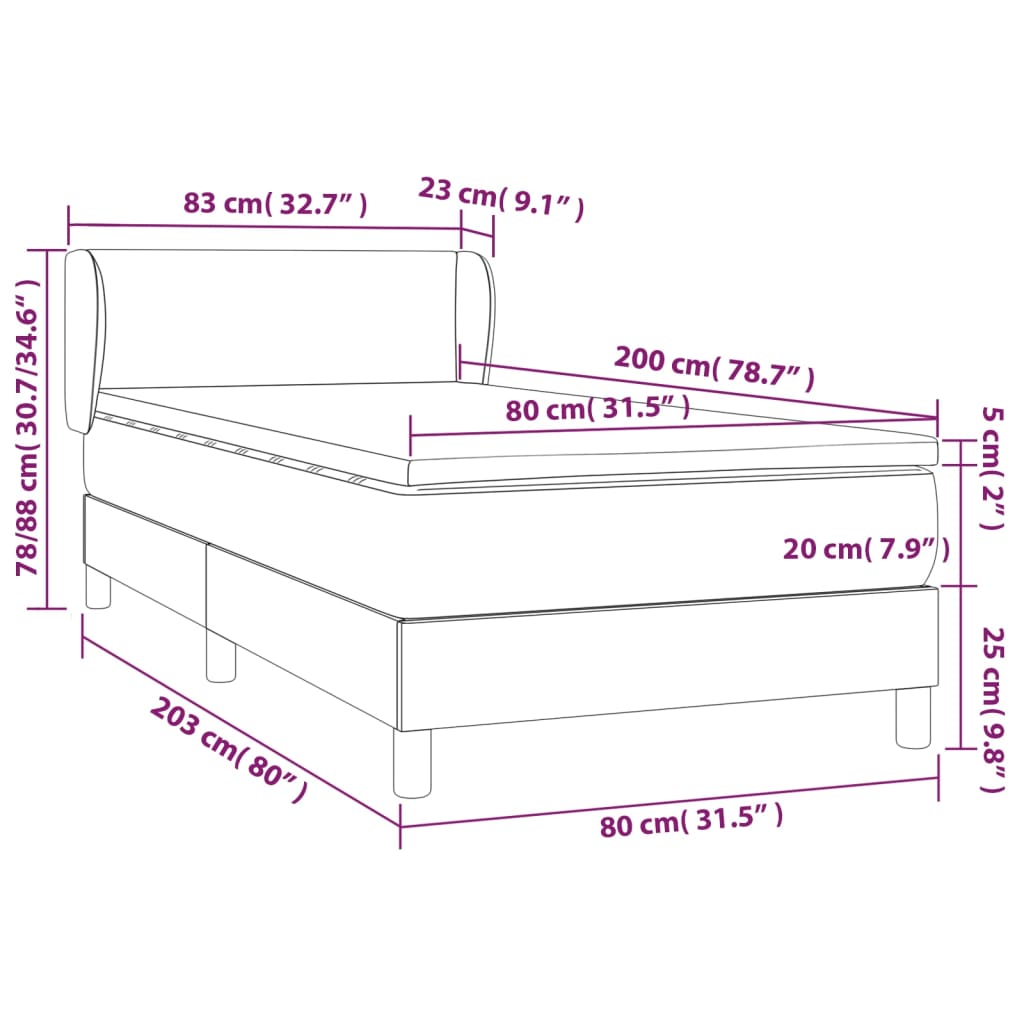 Boxspringbett Mit Matratze Stoff Schwarz