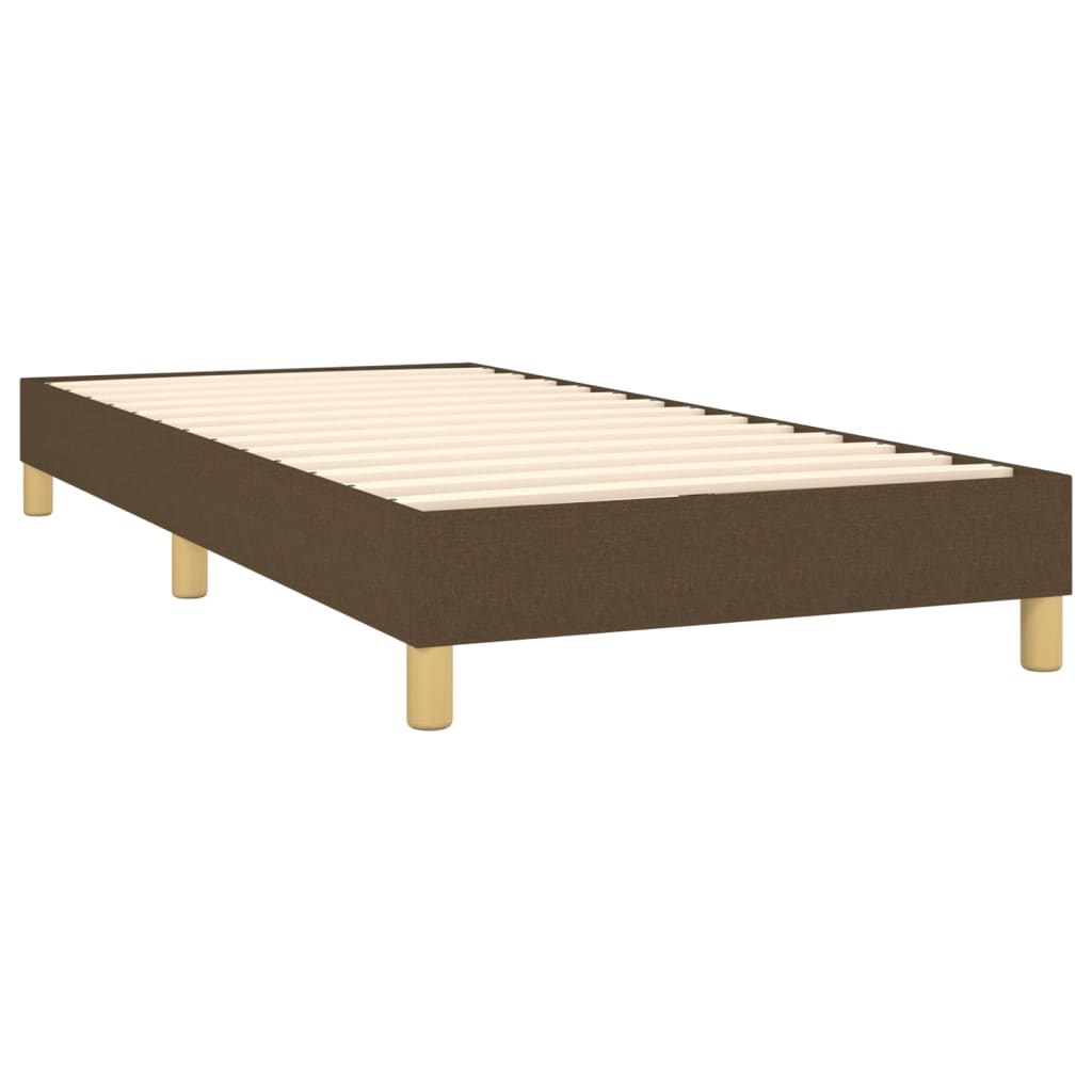 Boxspringbett Mit Matratze Stoff Dunkelbraun