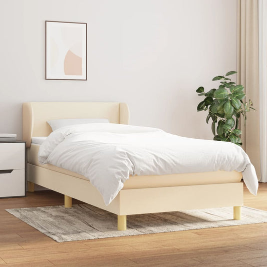 Boxspringbett Mit Matratze Stoff Creme
