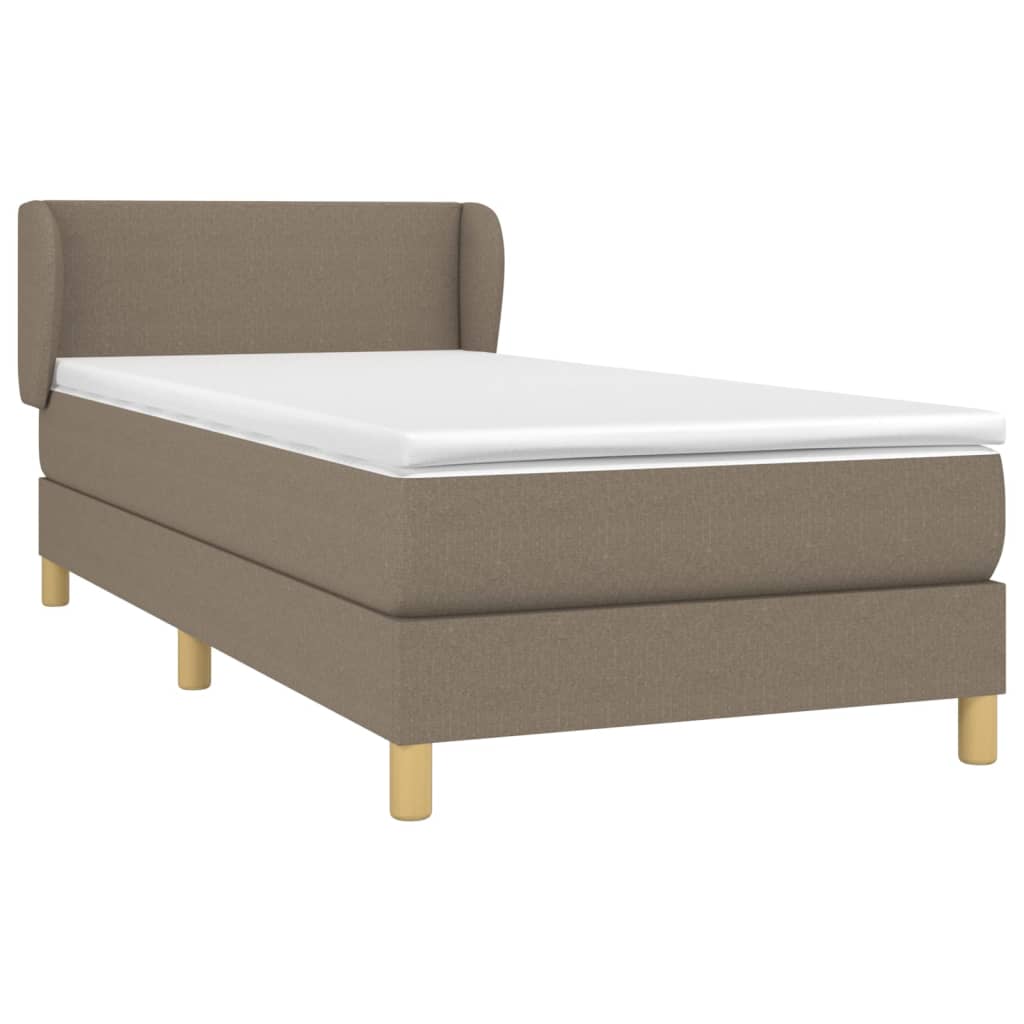 Boxspringbett Mit Matratze Stoff Taupe