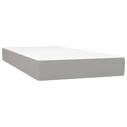Boxspringbett Mit Matratze Stoff Hellgrau