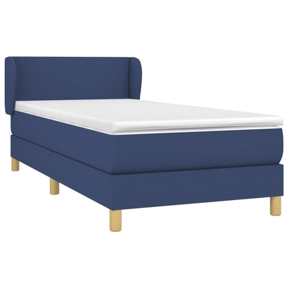 Boxspringbett Mit Matratze Stoff Blau