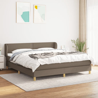 Boxspringbett Mit Matratze Stoff Taupe