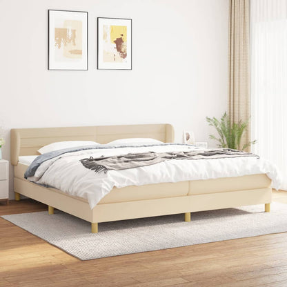 Boxspringbett Mit Matratze Stoff Creme