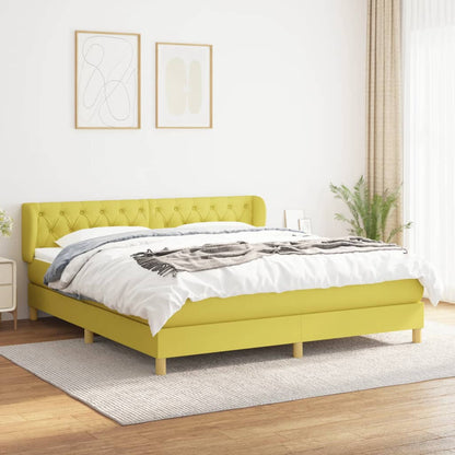 Boxspringbett Mit Matratze Stoff Grün
