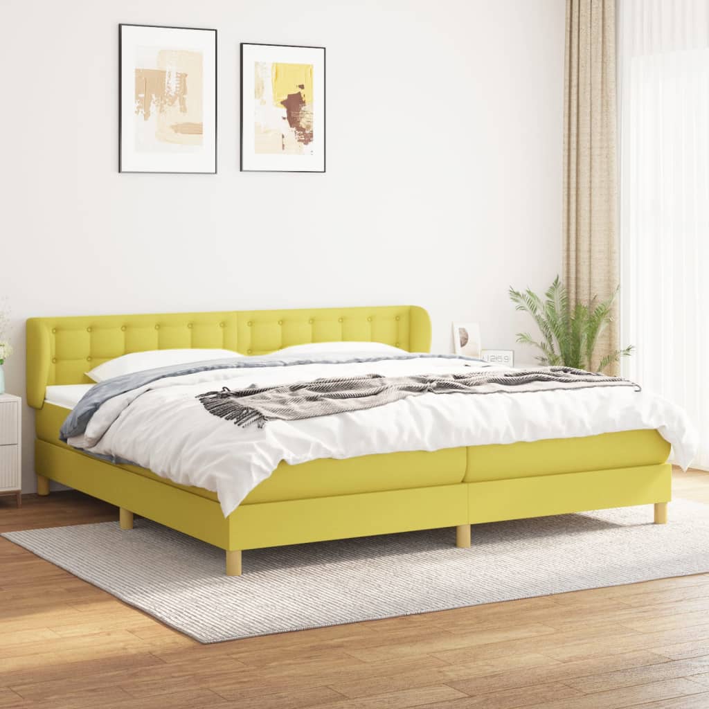 Boxspringbett Mit Matratze Stoff Grün