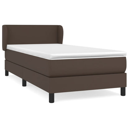 Boxspringbett Mit Matratze Kunstleder Braun