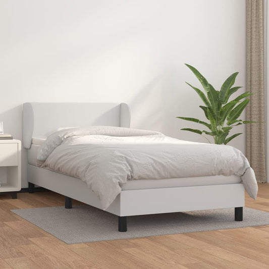 Boxspringbett Mit Matratze Kunstleder Weiß