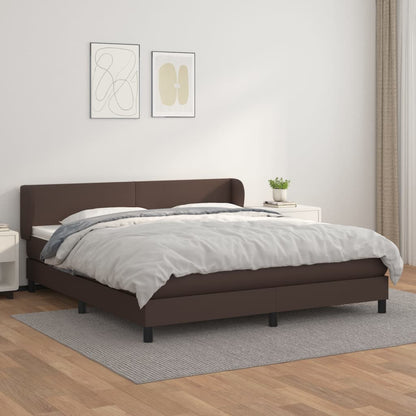 Boxspringbett Mit Matratze Kunstleder Braun