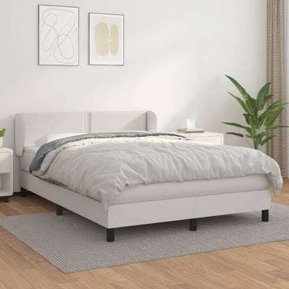 Boxspringbett Mit Matratze Kunstleder Weiß