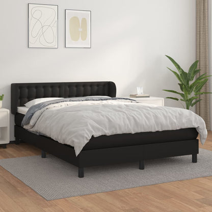 Boxspringbett Mit Matratze Kunstleder Schwarz