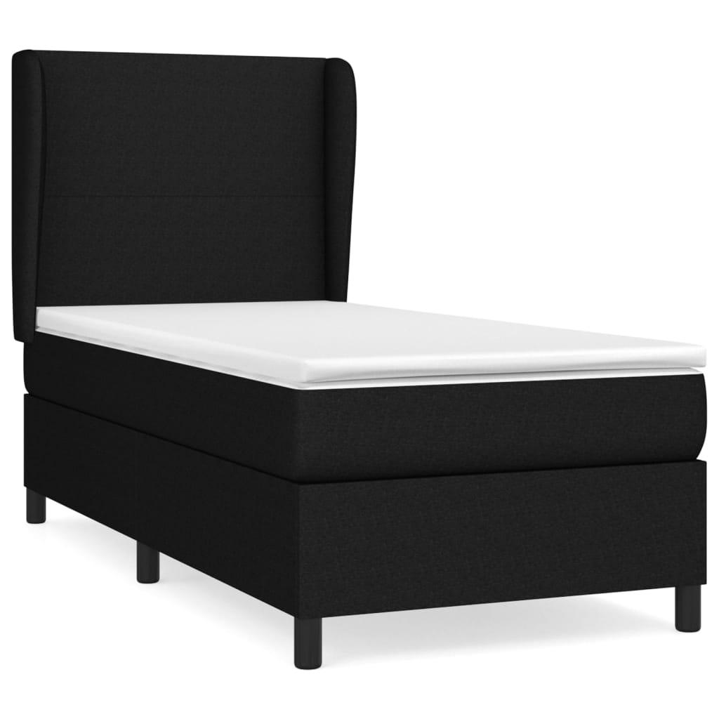 Boxspringbett Mit Matratze Stoff Schwarz