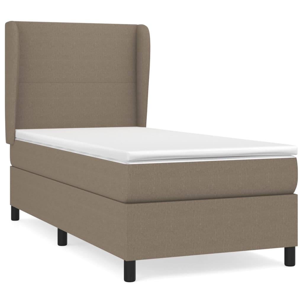 Boxspringbett Mit Matratze Stoff Taupe
