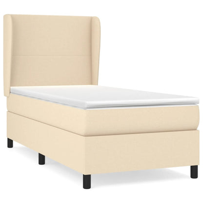 Boxspringbett Mit Matratze Stoff Creme