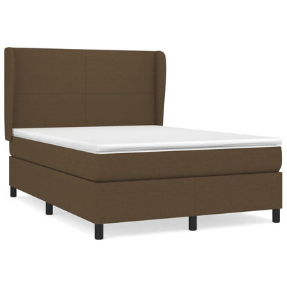 Boxspringbett Mit Matratze Stoff Dunkelbraun