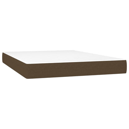 Boxspringbett Mit Matratze Stoff Dunkelbraun