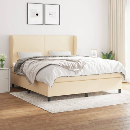 Boxspringbett Mit Matratze Stoff Creme