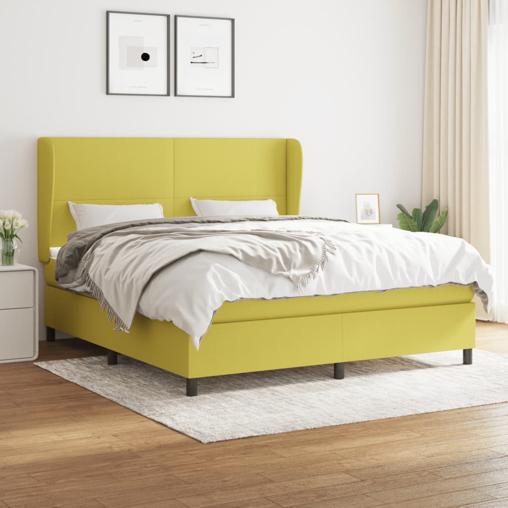 Boxspringbett Mit Matratze Stoff Grün