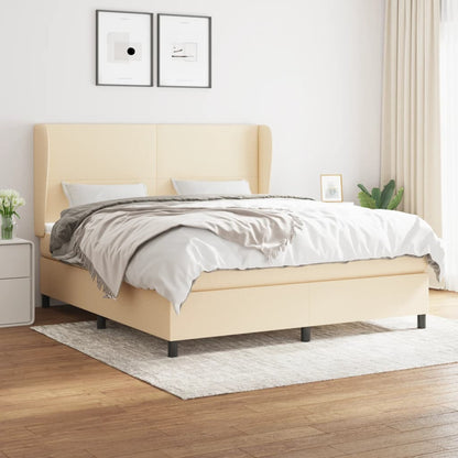 Boxspringbett Mit Matratze Stoff Creme