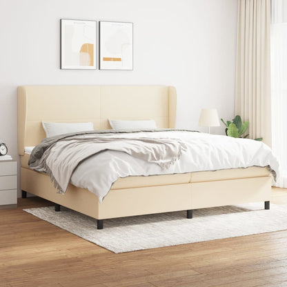 Boxspringbett Mit Matratze Stoff Creme
