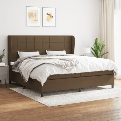 Boxspringbett Mit Matratze Stoff Dunkelbraun