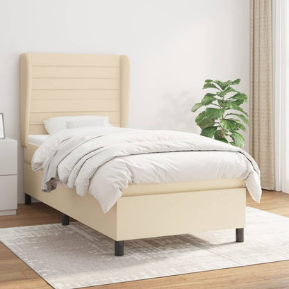 Boxspringbett Mit Matratze Stoff Creme