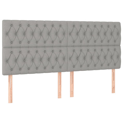 Boxspringbett Mit Matratze Stoff Hellgrau