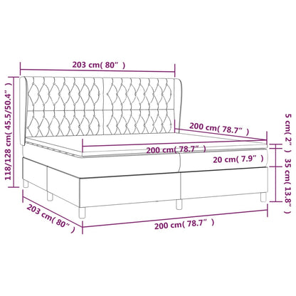 Boxspringbett Mit Matratze Stoff Hellgrau