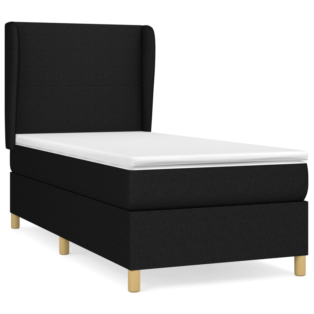 Boxspringbett Mit Matratze Stoff Schwarz